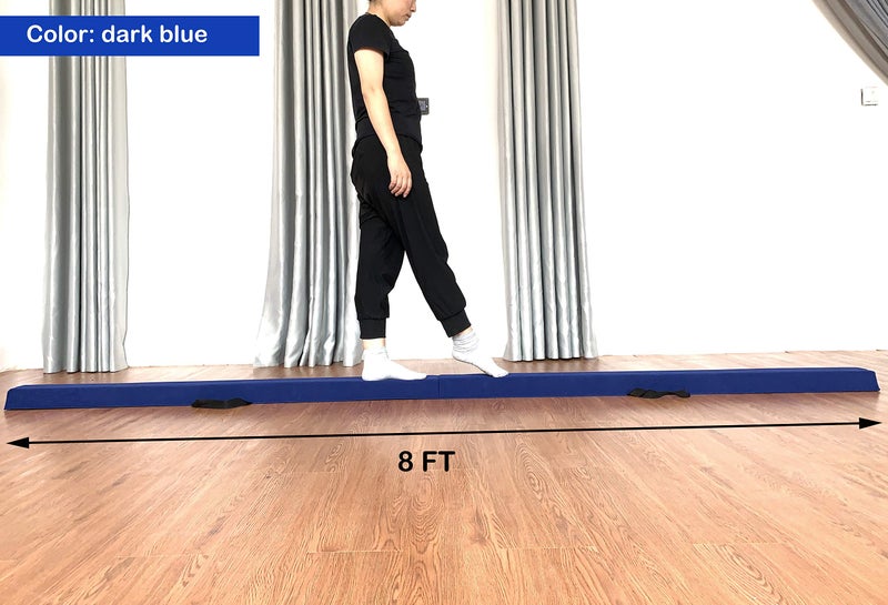 Marfula 8 FT / 9 FT Folding Balance Beam Gymnastics Floor Beam - Extra Firm - Suede Cover - Anti Slip Bottom with Carry Bag For Kids/Adults Home Use - Image 2